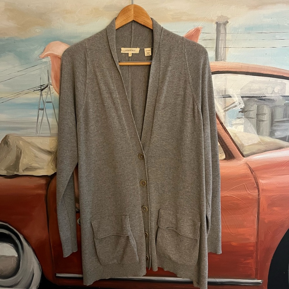 Inhabit Cashmere Step Hem Cardigan